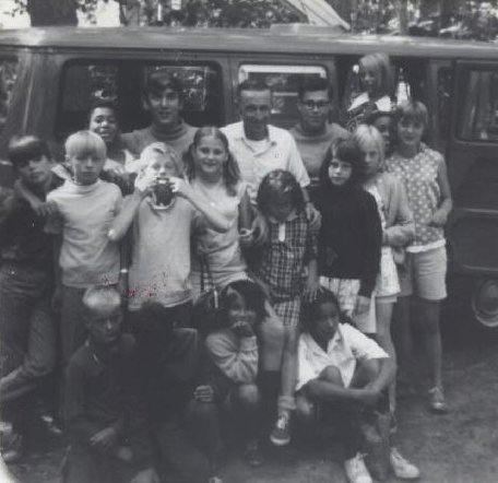 Campers arriving for camp in the 1960s