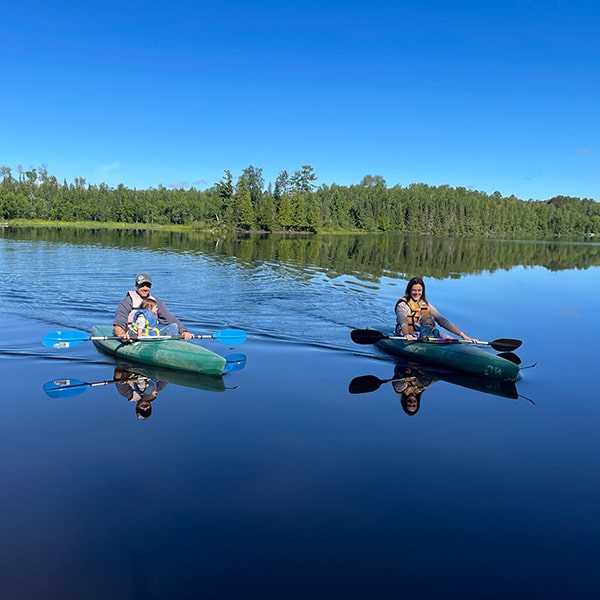 Kayaking on the lake